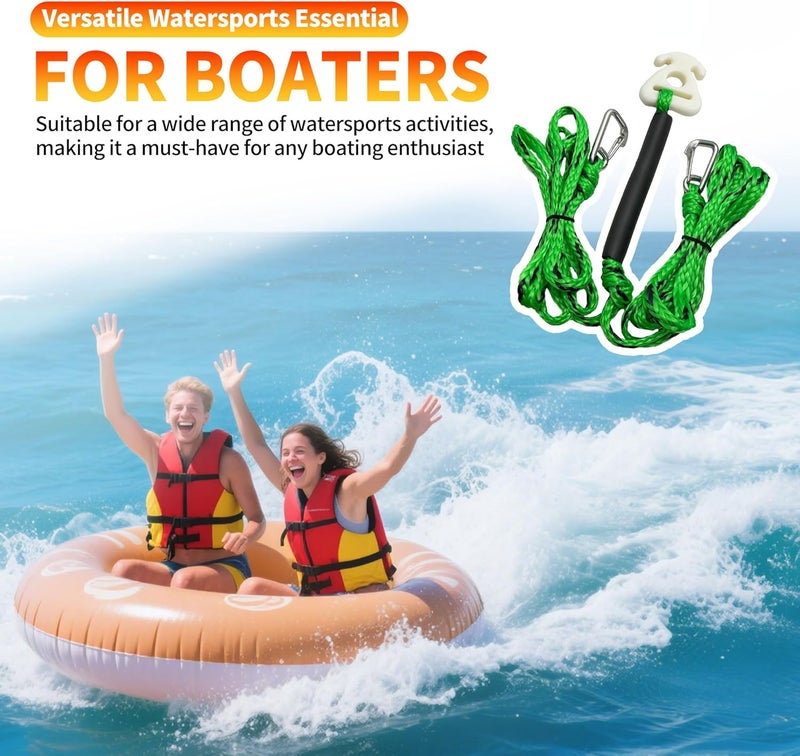 NIUTRIP Heavy Duty Boat Tow Harness for Tubing, Fits 4 Riders, Quick-Connect Clip for Easy Attachment, Durable Tow Rope for tubing - Image 4